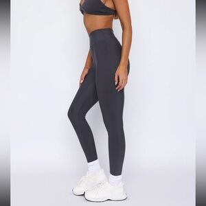 White Fox Activewear Go Getter High Waisted Leggings Small Charcoal